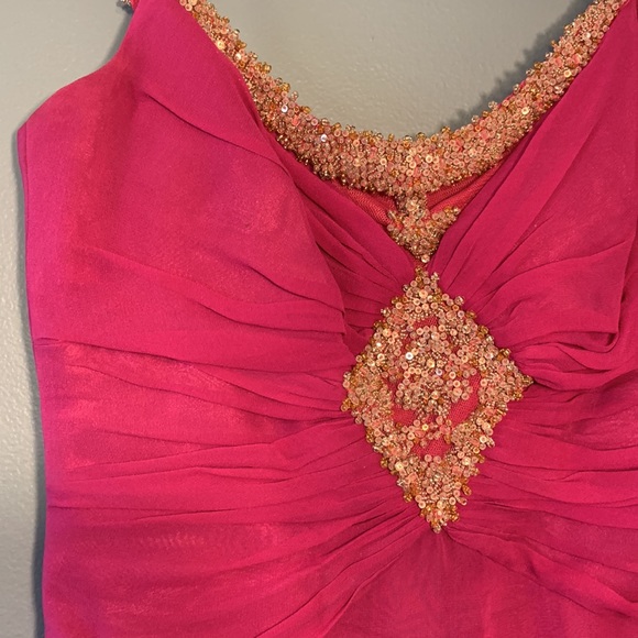 Badgley Mischka Pink Ballgown - Picture 7 of 10